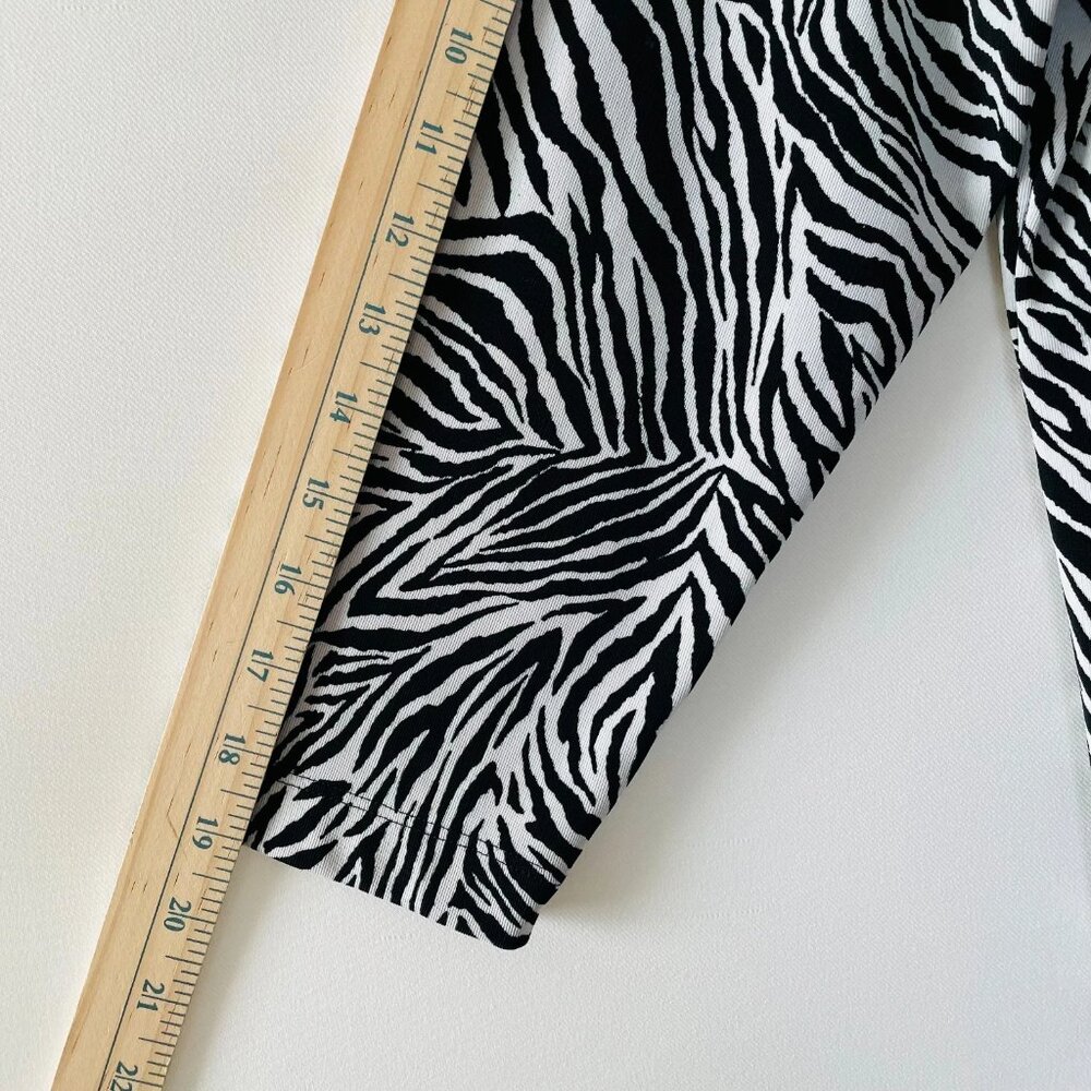 Addition By Chico's Womens Black White Zebra Print Slinky Blouse Top Sz 3 US XL - Picture 10 of 11